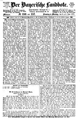 Der Bayerische Landbote Sonntag 5. Juni 1870