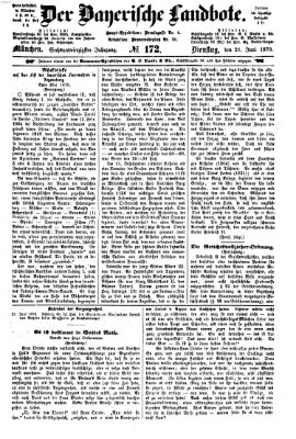 Der Bayerische Landbote Dienstag 21. Juni 1870