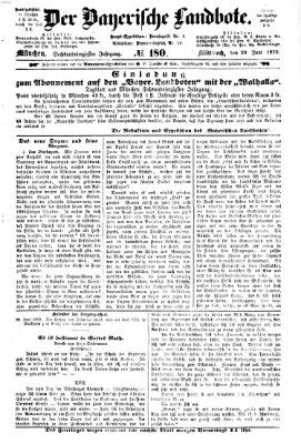 Der Bayerische Landbote Mittwoch 29. Juni 1870