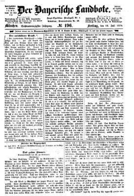 Der Bayerische Landbote Freitag 15. Juli 1870