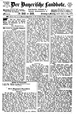 Der Bayerische Landbote Montag 1. August 1870