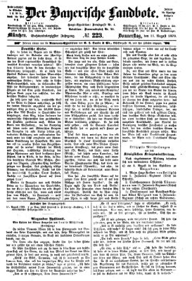 Der Bayerische Landbote Donnerstag 11. August 1870