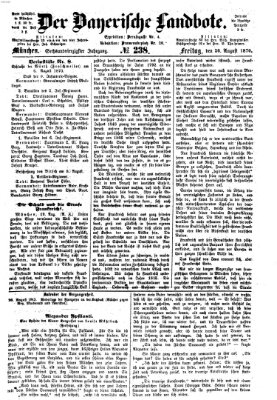 Der Bayerische Landbote Freitag 26. August 1870