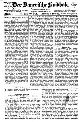 Der Bayerische Landbote Sonntag 28. August 1870