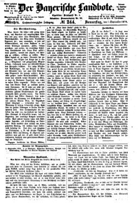 Der Bayerische Landbote Donnerstag 1. September 1870