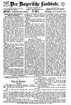 Der Bayerische Landbote Sonntag 18. September 1870