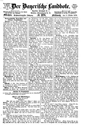 Der Bayerische Landbote Mittwoch 5. Oktober 1870