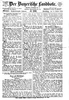 Der Bayerische Landbote Sonntag 16. Oktober 1870