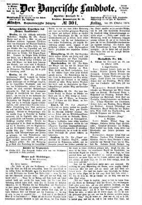 Der Bayerische Landbote Freitag 28. Oktober 1870