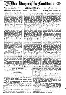 Der Bayerische Landbote Freitag 18. November 1870