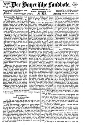 Der Bayerische Landbote Samstag 19. November 1870