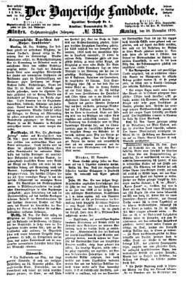 Der Bayerische Landbote Montag 28. November 1870