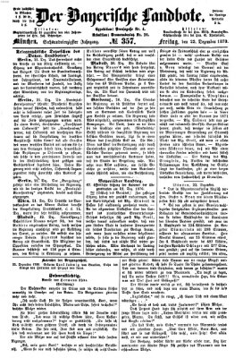 Der Bayerische Landbote Freitag 23. Dezember 1870