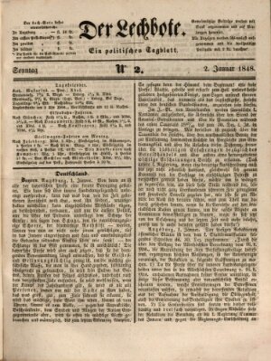 Der Lechbote Sonntag 2. Januar 1848