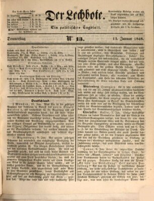 Der Lechbote Donnerstag 13. Januar 1848