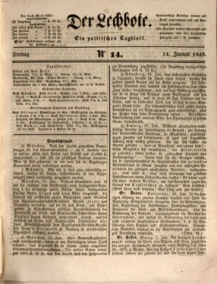 Der Lechbote Freitag 14. Januar 1848