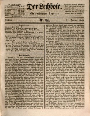 Der Lechbote Freitag 21. Januar 1848