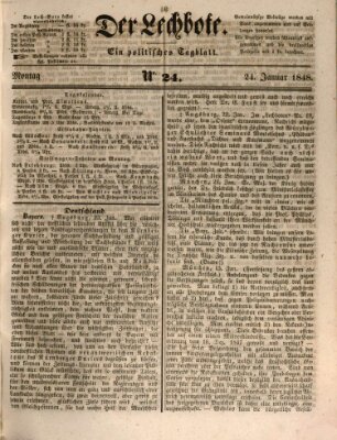 Der Lechbote Montag 24. Januar 1848