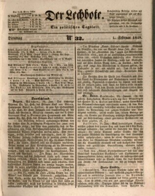 Der Lechbote Dienstag 1. Februar 1848