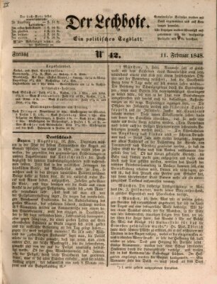 Der Lechbote Freitag 11. Februar 1848