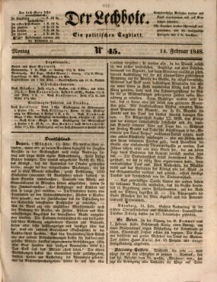 Der Lechbote Montag 14. Februar 1848