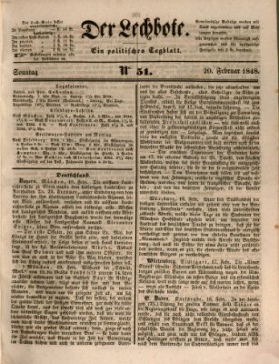 Der Lechbote Sonntag 20. Februar 1848