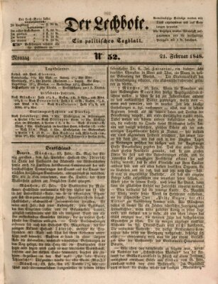 Der Lechbote Montag 21. Februar 1848