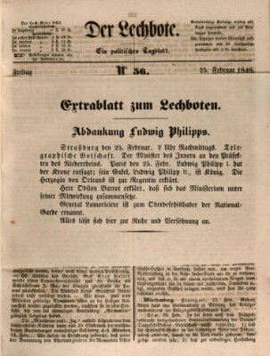 Der Lechbote Freitag 25. Februar 1848