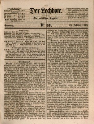 Der Lechbote Samstag 26. Februar 1848