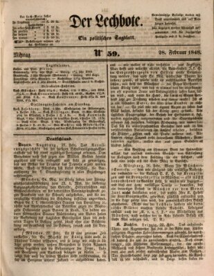 Der Lechbote Montag 28. Februar 1848