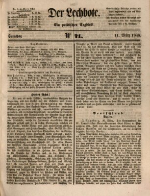 Der Lechbote Samstag 11. März 1848