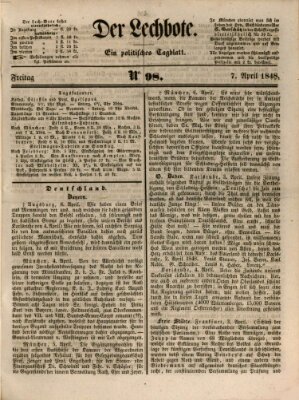 Der Lechbote Freitag 7. April 1848