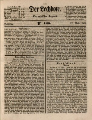 Der Lechbote Samstag 27. Mai 1848