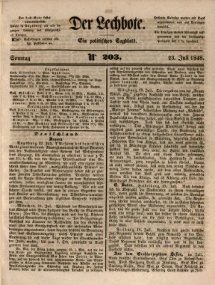 Der Lechbote Sonntag 23. Juli 1848