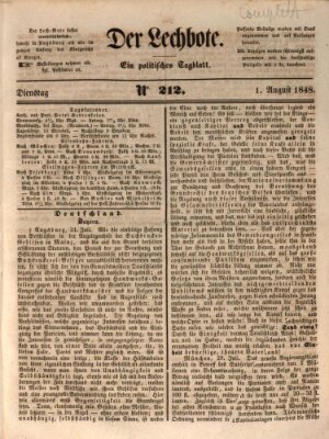 Der Lechbote Dienstag 1. August 1848