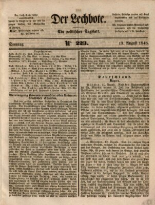 Der Lechbote Sonntag 13. August 1848