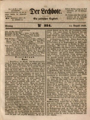 Der Lechbote Montag 14. August 1848