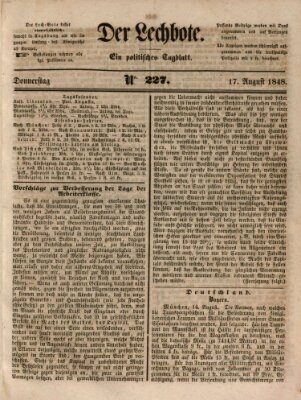 Der Lechbote Donnerstag 17. August 1848