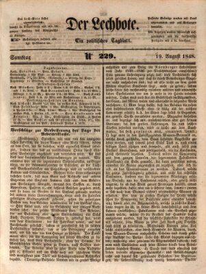 Der Lechbote Samstag 19. August 1848