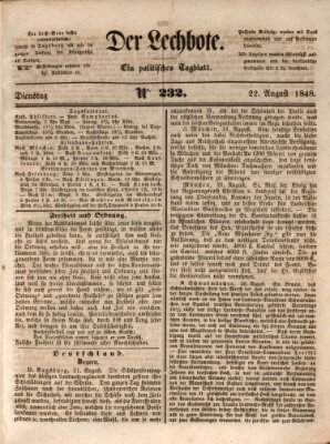 Der Lechbote Dienstag 22. August 1848