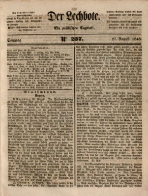 Der Lechbote Sonntag 27. August 1848