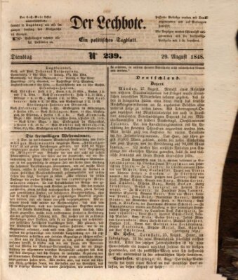 Der Lechbote Dienstag 29. August 1848