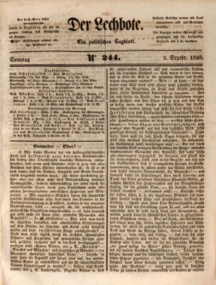 Der Lechbote Sonntag 3. September 1848