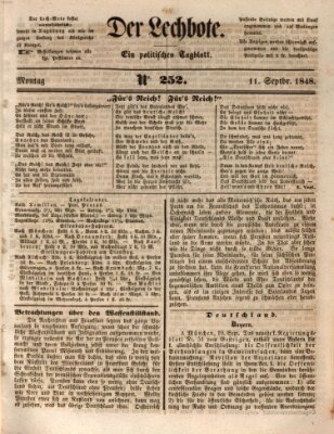 Der Lechbote Montag 11. September 1848