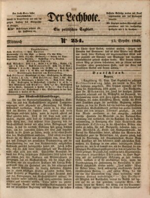 Der Lechbote Mittwoch 13. September 1848