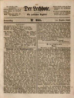 Der Lechbote Donnerstag 14. September 1848