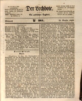 Der Lechbote Mittwoch 20. September 1848