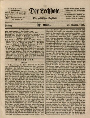 Der Lechbote Freitag 22. September 1848