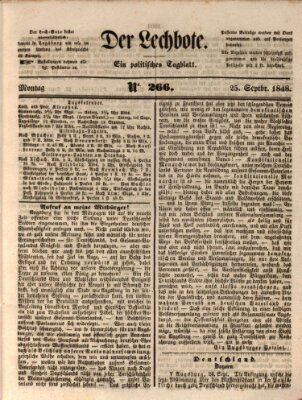 Der Lechbote Montag 25. September 1848