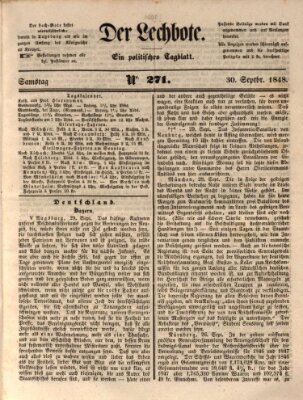 Der Lechbote Samstag 30. September 1848